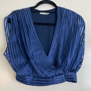 Striped blue blouse